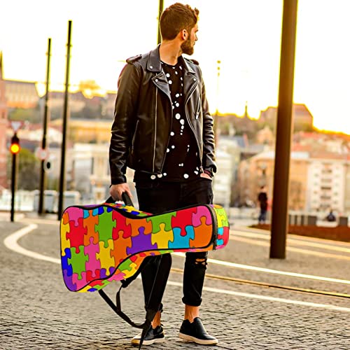 Étui de protection rembourré pour guitare acoustique et classique Motif lune et étoiles Bleu marine, Multicolore 07, 42… - Les Beatles, Paul McCartney, John Lennon, RIngo Starr, George Harrison Étui de protection rembourré pour guitare acoustique et classique Motif lune et étoiles Bleu marine, Multicolore 07, 42… – Image 7