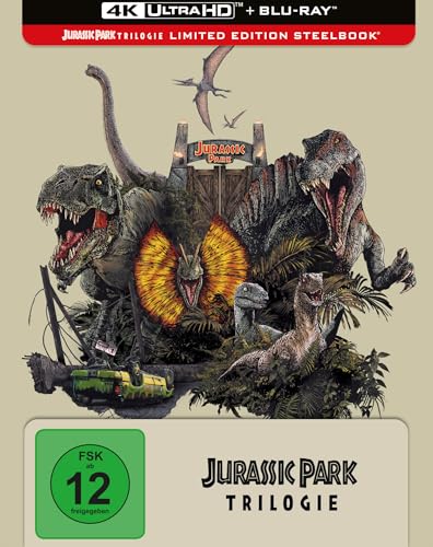 Jurassic Park - Trilogie - Steelbook - Limited Edition (4K Ultra HD) (+ Blu-ray) [Blu-ray]