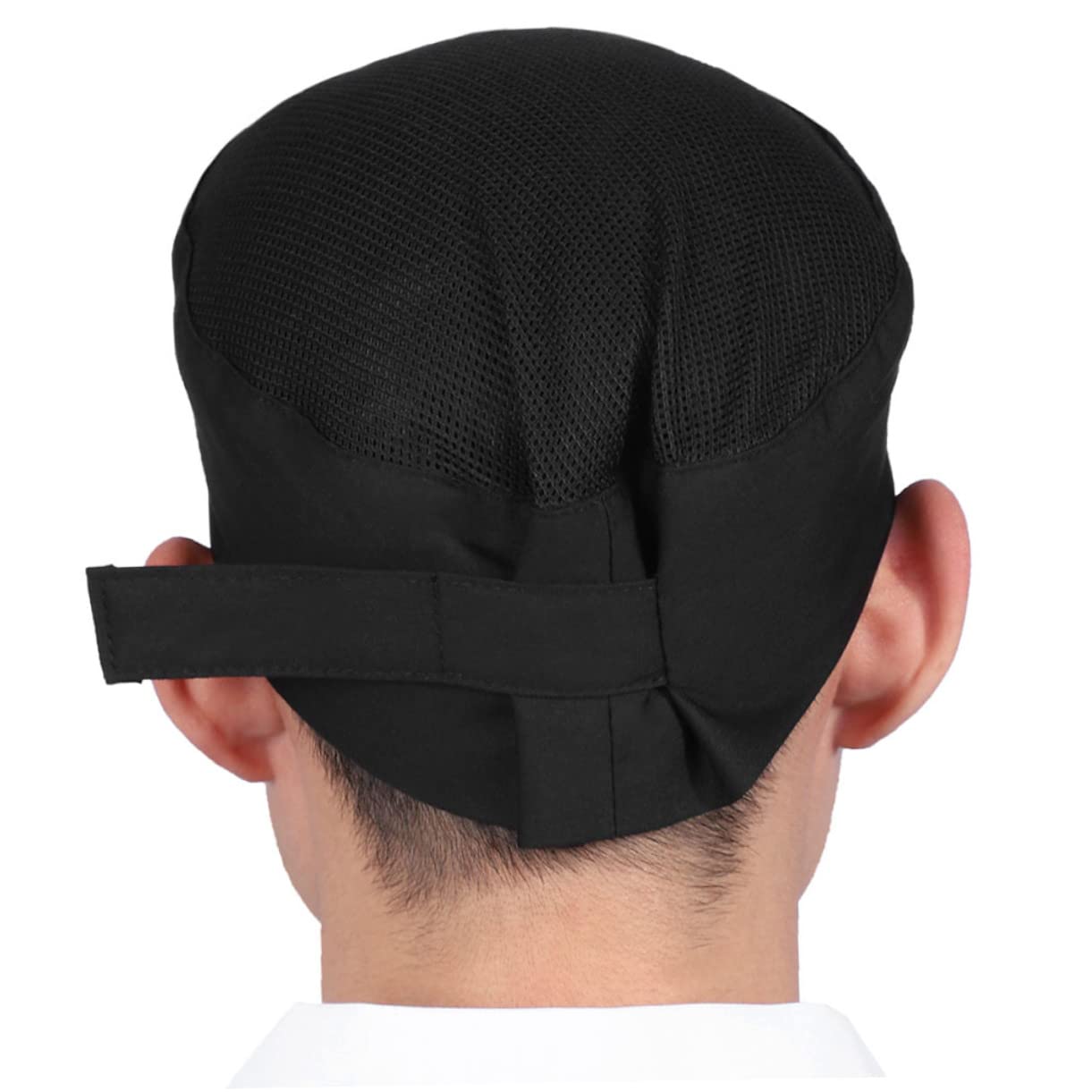 LIFKOME Sombrero De Cocinero Tapa Gorra De Cocinero Neto Sombrero De Los Hombres Gorras De Unisex para Transatlántico o Pañuelo Black Ropa De Algodón