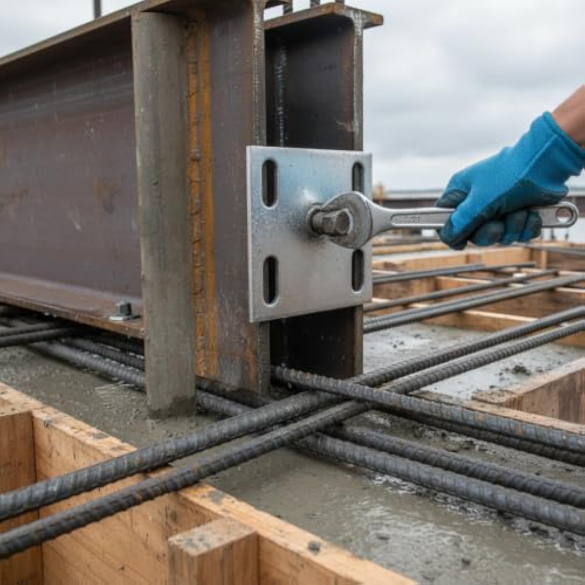 Hot-Dip Galvanized Steel Embedded Plate for Structures