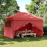 【Tonnelle Pliante Pratique】Grâce à son système pop-up, cette tente se monte et se démonte en quelques secondes sans outils. Son design pliable permet un rangement compact et un transport facile, parfait comme solution d'abri temporaire pour vos événements.