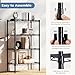 DUMOS 4-Tier Metal Wire Storage Shelves, Adjustable Standing Storage Rack Shelf, Heavy Duty Steel Shelving Unit Organizers for Kitchen Bathroom Pantry Garage, 23.3
