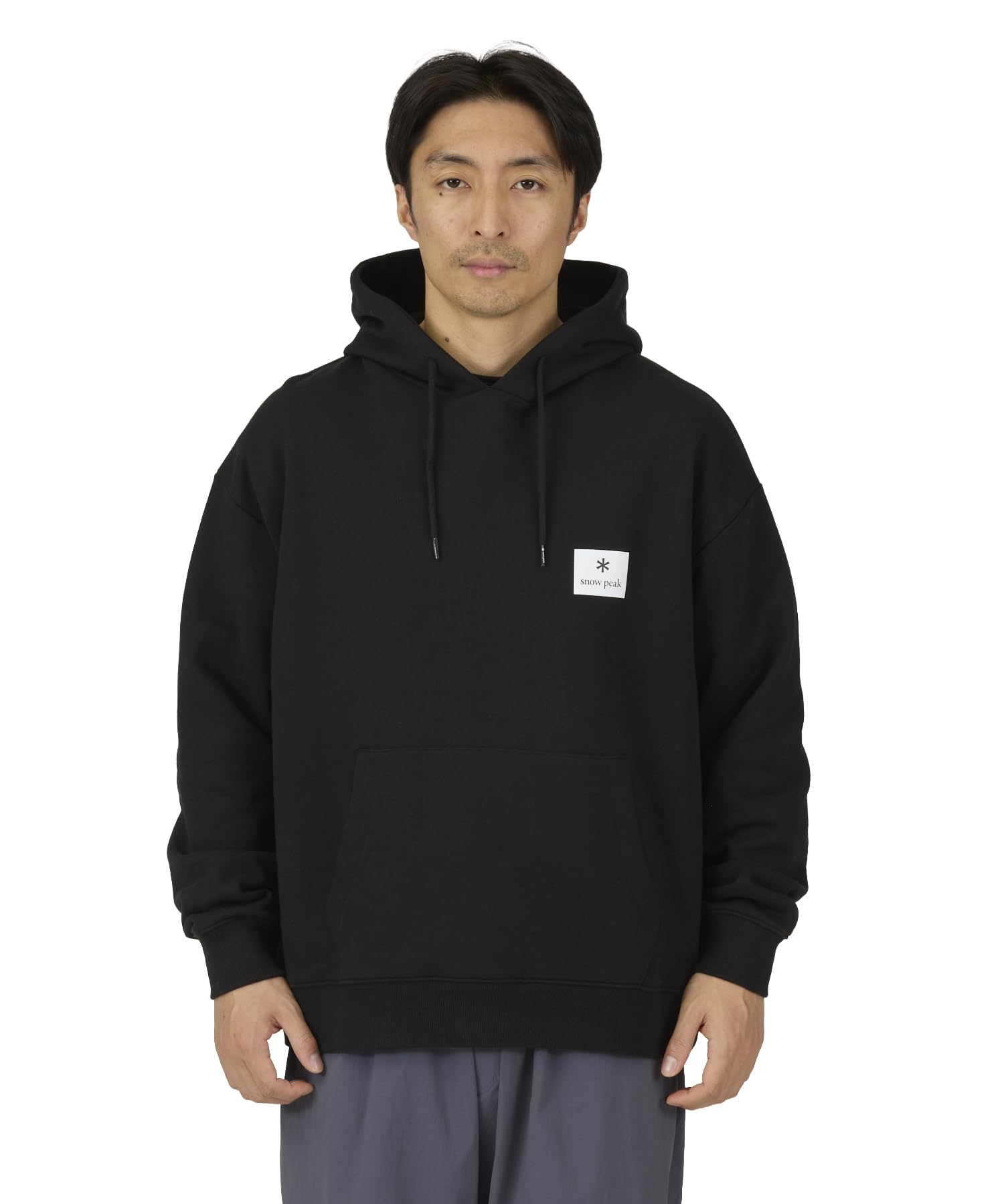 Snow Peak Square Logo Hoodie Black