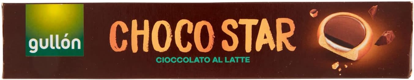 Gullon Choco Star - Galletas rellenas de crema y cubiertas de chocolate con leche, 16 x 235,8 g + polpa italiana gourmet 400 g