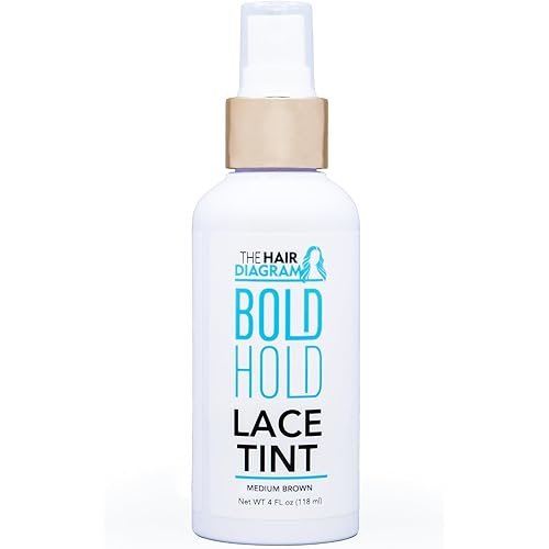 Bold Hold Lace Tint - Water-Based Wig Lace Dye for Undetectable Hairline - Safe for All Lace Front Wigs & Closures - Professional Skin Tone Match by The Hair Diagram (Medium Brown, 5.5 oz)