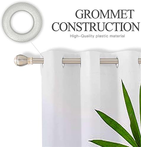 Miniatura 4 de Cortinas de bambú con aislamiento térmico de ruido para ventana, sala de estar, dormitorio, hoja de bambú, pureza fresca, arte tranquilo, 2 paneles