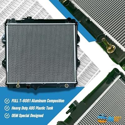 Radiator Replacement Compatible with Toyota Hilux 1995-2005 DPI AM66351 OEM 1640075270/1640075240