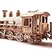 KWASVLYA 3D Wooden Puzzles, Wooden Puzzles Train for Adults and Teens, Educational Brain Teaser Assembly 3D Model Trains, Thanksgiving/Christmas/Birthday Gifts（Luxury Steam Train）