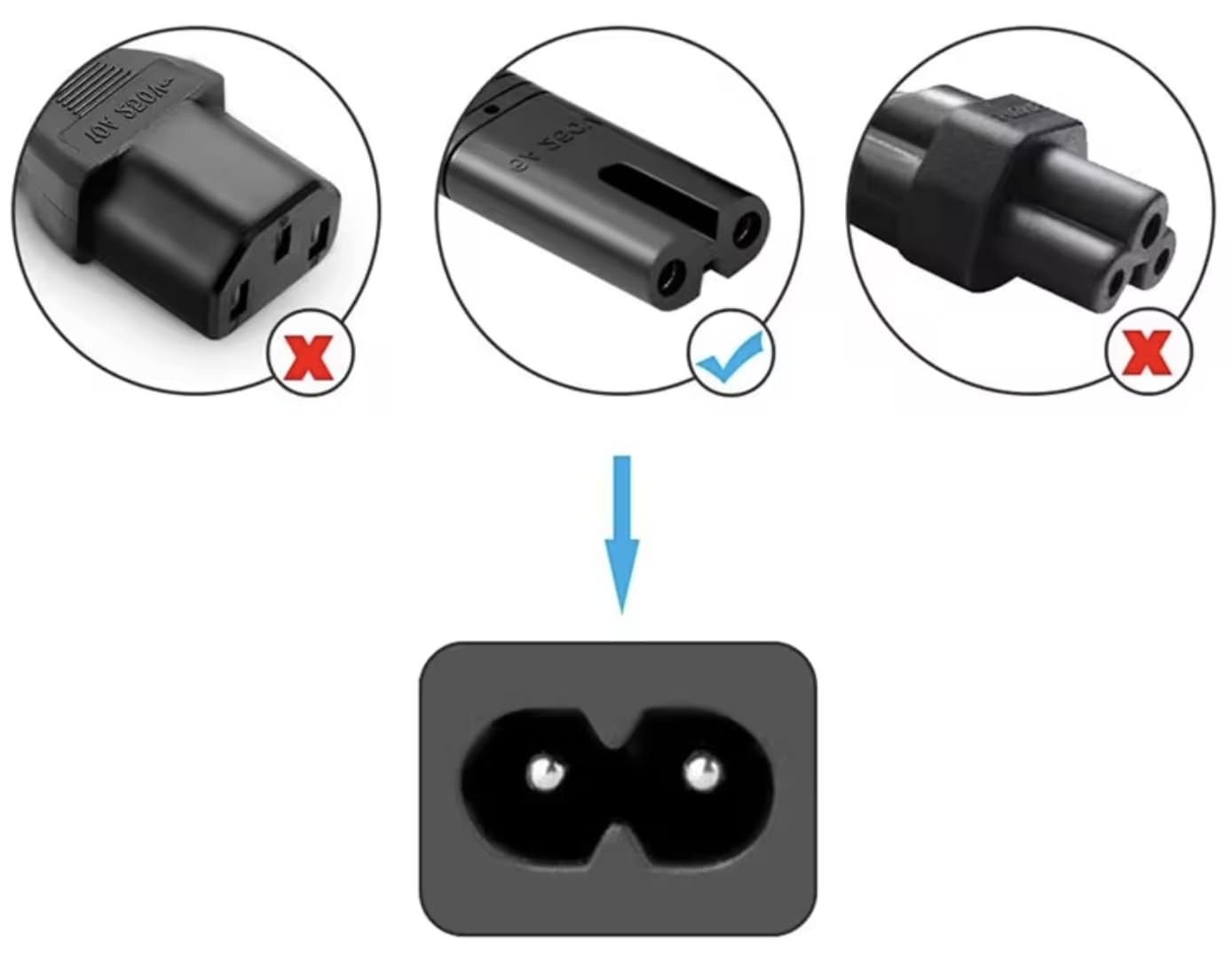 Cavo Alimentazione Black Cavo Alimentazione Angolato C7/Figura 8 – Per Sky Q, PS5, Xbox, TV, Nero, Angolo Retto Cavo Alimentazione Tv Samsung - Foto 2