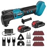 Cordless Oscillating Multi-Tool Kit with 2 Batteries, Brushless Motor, 6 Speed, 4° Oscillation Angle, 22PCS Accessories, for Cutting/Grinding/Sanding