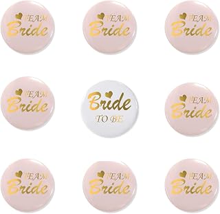 9 PCS Bride to Be Bride Badge Team Bride Bridesmaid Badge, Bachelorette Party Supplies