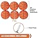 Hall of Games EZ Fold Premium Indoor Arcade Basketball Game with Steel Frame and Polycarbonate Backboard, Dual Shot Electronic Scoring with 6 Size 3 Balls Included, Perfect for Basement Game Rooms