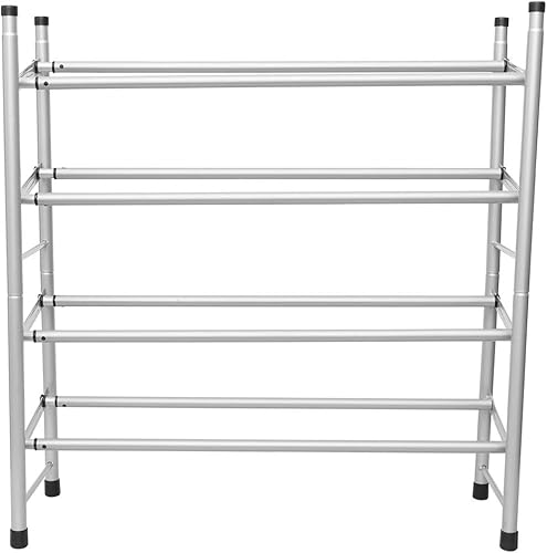 Miniatura 10 de Home Basics Zapatero de acero expandible de 4 niveles, cromado (1)