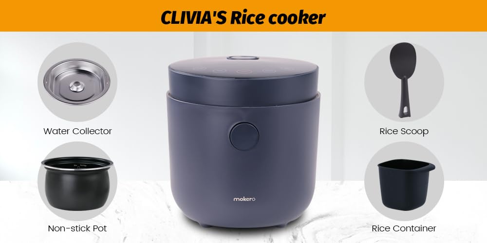 Arrocera baja en azúcar 2L saludable baja en carbohidratos, mini olla arrocera, olla multifuncional de acero inoxidable, hogar totalmente automático multifuncional 4