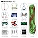 Ninja Warrior Obstacle Course for Kids Backyard - 2×50ft Slackline Kit with 10 Most Complete Accessories for Boys & Girls, Swing, Rope Ladder, Gymnastic Ring, Climbing Net, Arm Trainer and Monkey Fist