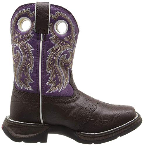 Durango Kids Bt286 Lil' 8 Inch Saddle,Dark Brown/Purple,3M Little Kid #TOP5