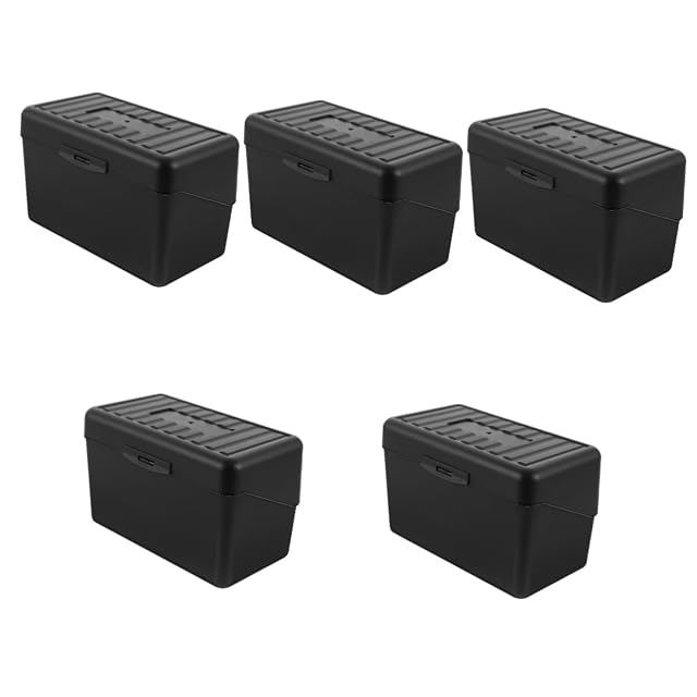 TEHAUX 5pcs Business Card Holder Box Multi-function Storage for Office Desktop Organizer for Cards Supplies and More Capacity