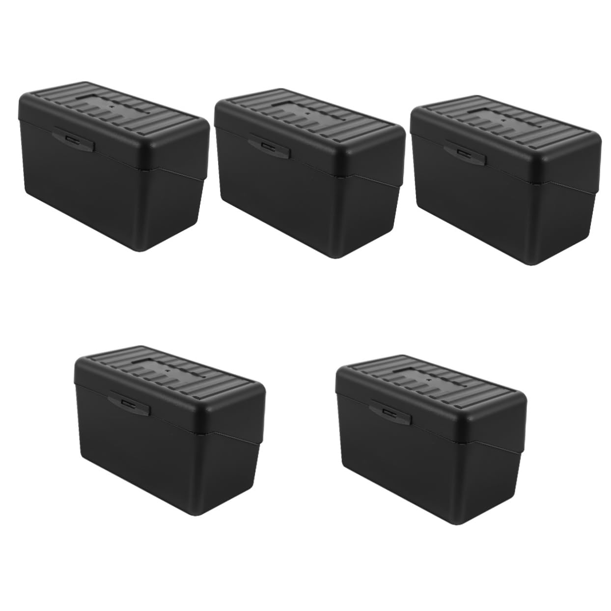 TEHAUX 5pcs Business Card Holder Box Multi-function Storage for Office Desktop Organizer for Cards Supplies and More Capacity