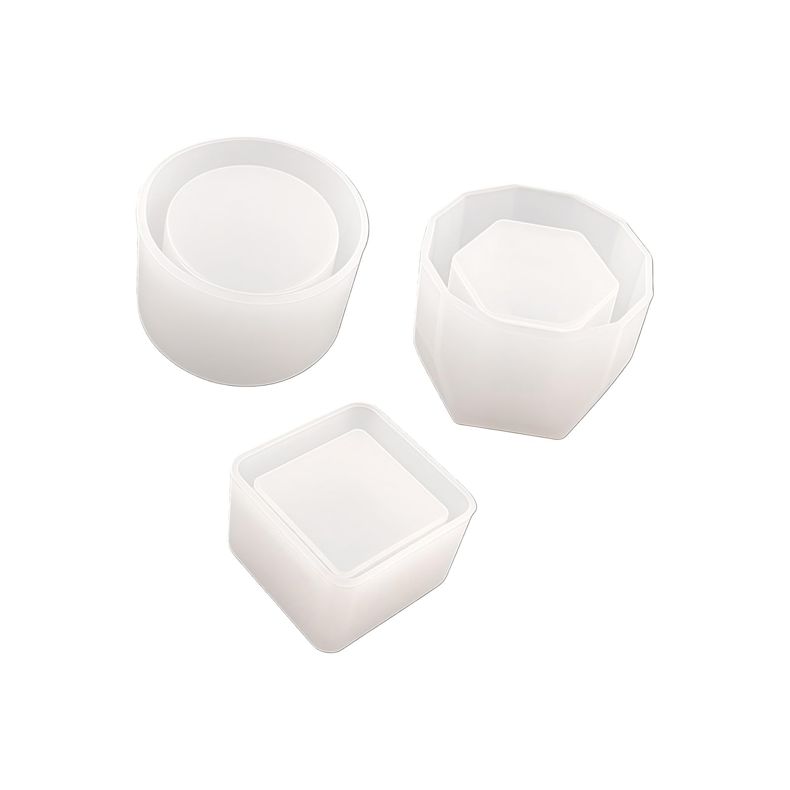 Osniyaw Three Piece Set Silicone Moulds Set, Ideal For Multipurpose Crafts, Including Candle Cups, Gift Soap Mould