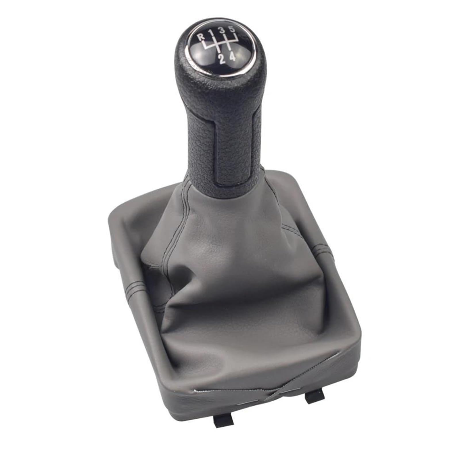 Fsozdbbpl 5 Speed Gray Automotive Parts Car Gear Shift Knob Gaiter Boot For Polo 9N 9N2 9N3 2002-2009 Auto Manual 5 Speed Transmission Shifter Lever Cover(5 Speed Gray)