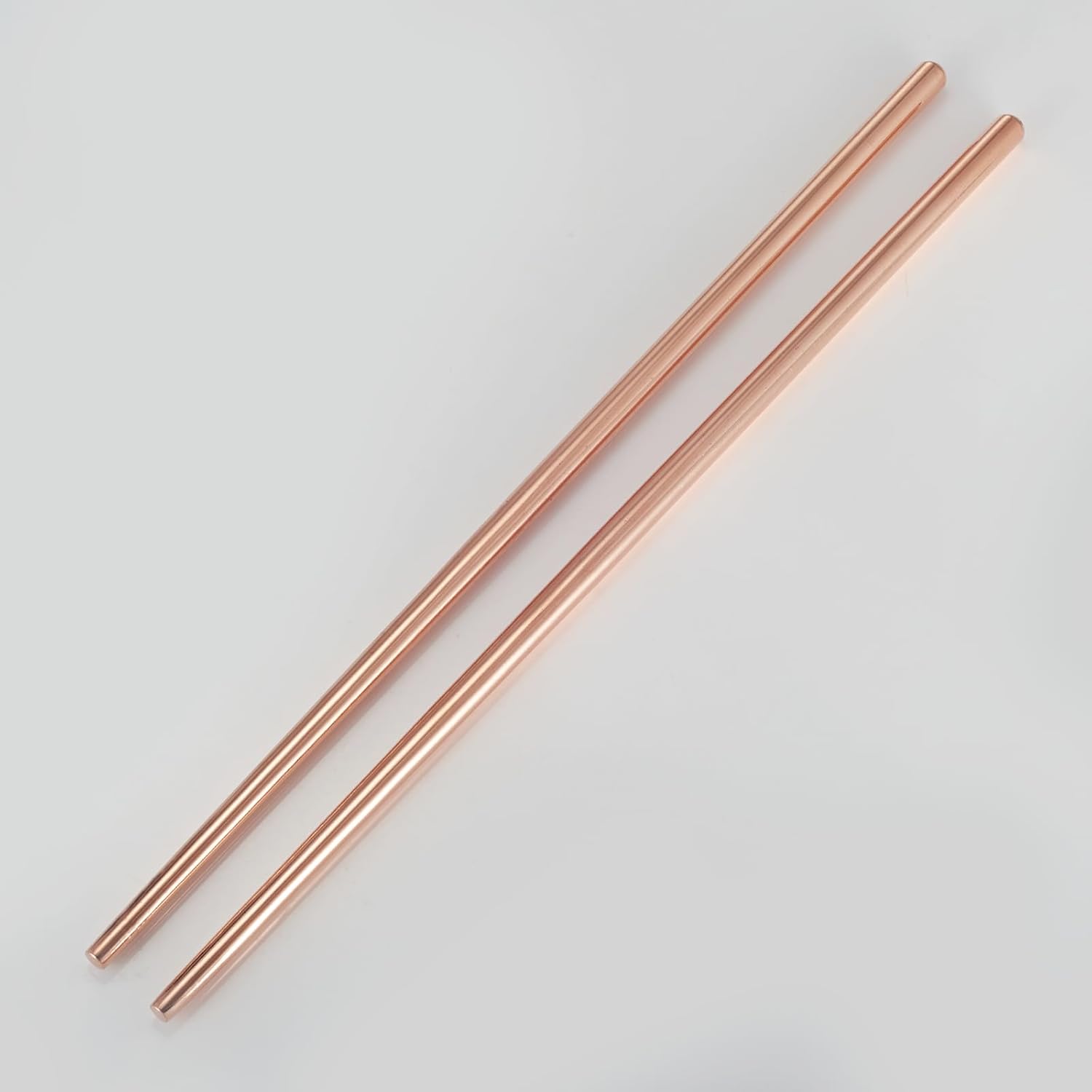 Cooper Chopsticks, 99% Pure Copper Reusable Cooper Long Chopsticks Chinese for Cooking Eating, Chopstick Set (Two sets)