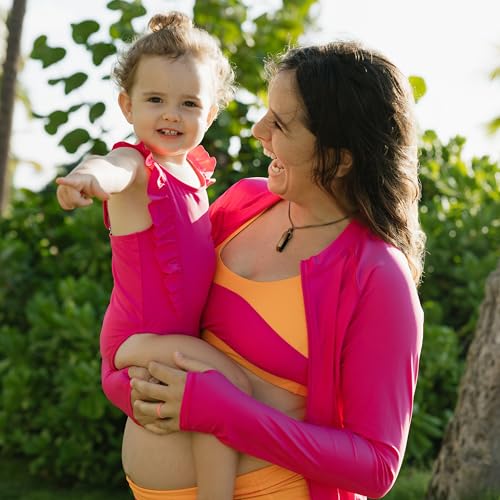 Image of SwimZip Girls' Ruffle One-Piece Swimsuit with UPF 50+ Sun Protection