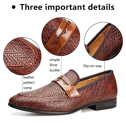 Meijiana Men's Fashion Classic Loafers Luxury Loafer Shoes and Weeding Dress Shoes for Men2