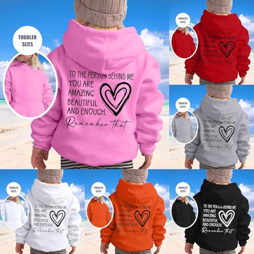To THE PERSON BEHIND ME Printed Children's Hoodie Autumn And Winter Casual Loose Sweatshirt For Girls 10 to 122