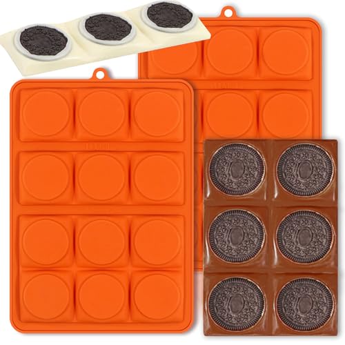 Webake Molde de silicona para barra de chocolate, para galletas de sándwich, paquete de 2