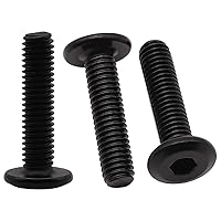 Vista 17 de 1/4-20 x 1-1/4" (30 PCS) Tornillo de cabeza plana de cabeza plana, 304 tornillos de unión de acero inoxidable 18-8, rosca completa, pernos