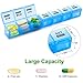 Sukuos Monthly Pill Organizer 28 Day Easy to Open, Large Moisture-Resistant Pill Box Cases with Dust-Proof Box and Clear Lid for Vitamin/Fish Oil/Supplements