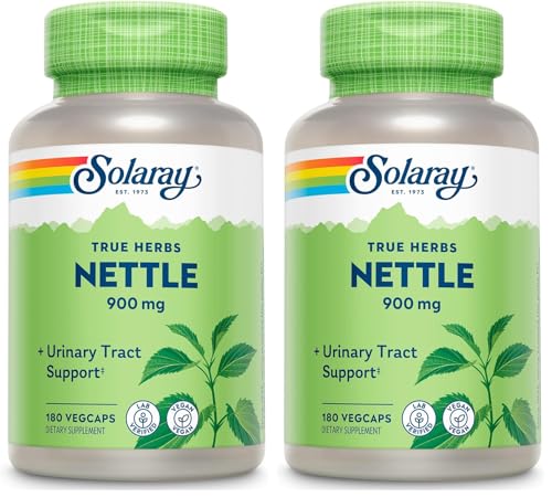 Image of SOLARAY Nettle Leaf 450mg Healthy Kidney, Urinary & Prostate Support Traditional Use for Healthy Allergy Response & Respiratory Wellness 180 CT (Pack of 2)
