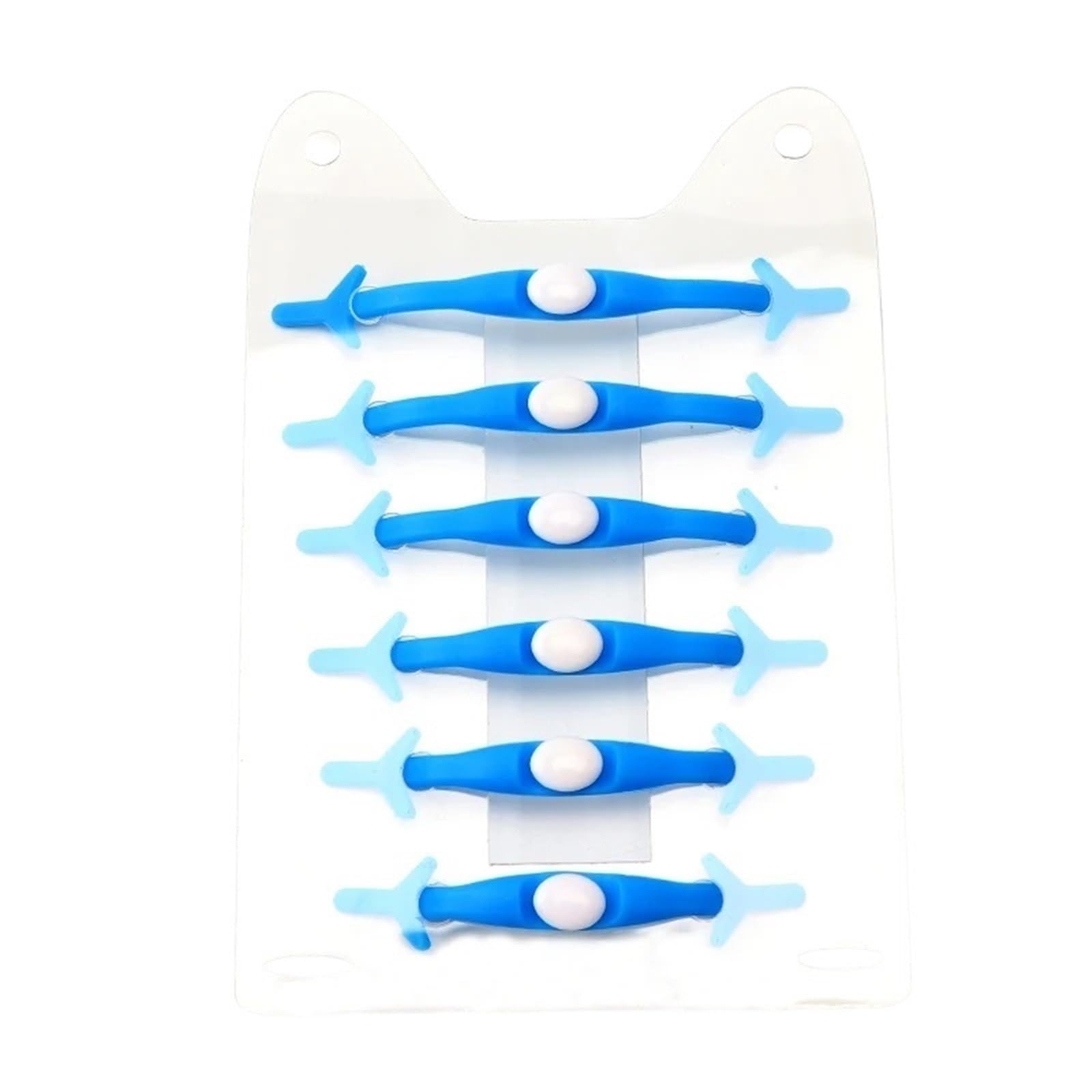 Lot de 12 lacets élastiques colorés en silicone sans attaches, pratiques for enfants et adultes Pour Baskets(Blue)