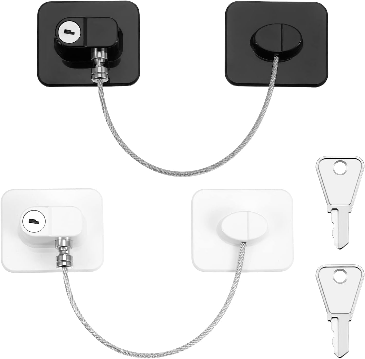 RosewineC 2PCS Refrigerator Door Locks, Children Safety Window Lock