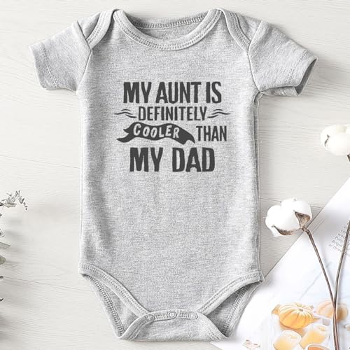 shlrzy Aunt Is Cooler Than My Dad Auntie Baby Clothes Boy Outfit Aunt Loves Me Baby Bodysuit2