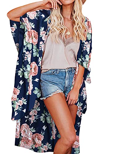 Image of Jayscreate Women's Breezy Summer Boho Kimonos Sheer Beach Cardigan Cover Up