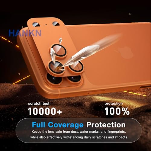 Camera Lens Tempered Glass Metal Protector for iPhone 17 Pro Max, Orange - image 3