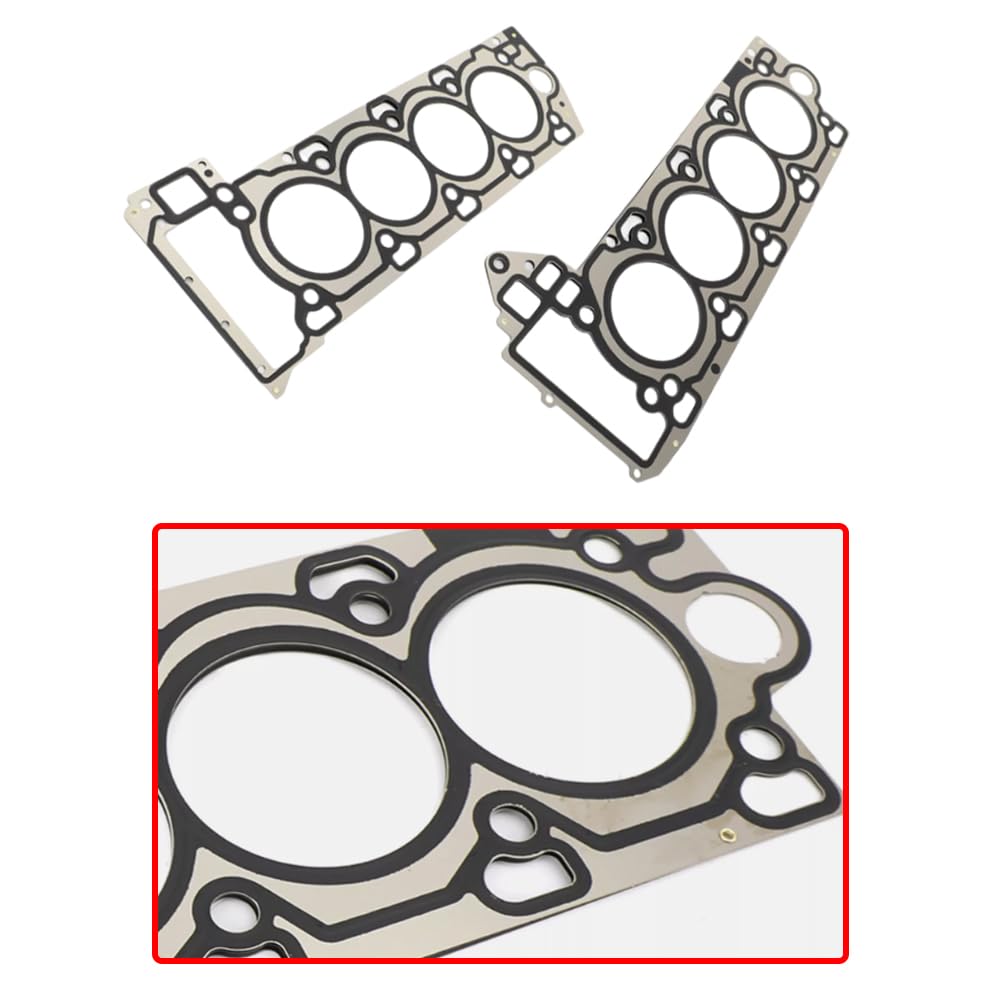 Riloer Guarnizione Testata, Set Guarnizioni Testata Motore Auto in Metallo da 2 Pezzi Compatibile con Land Rover Range Rover 5.0L 2010-2016 Sport 5.0L 2010-2016 LR4 5.0L 2010-2013, LR026141 LR026142