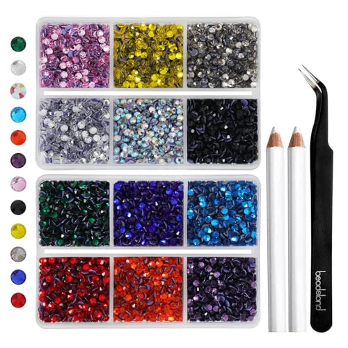 Image of Hotfix Rhinestones Mixed 12 Colors, SS10 /7200pcs