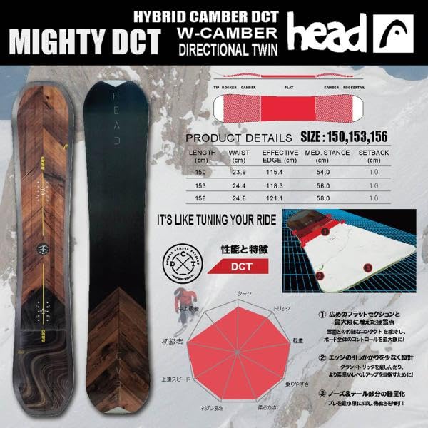 Amazon | スノーボード HEAD ヘッド MIGHTY DCT & FXONELYT 