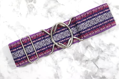 2 inch Equestrian Elastic Belt with snaffle bit, circle or surcingle buckle.2