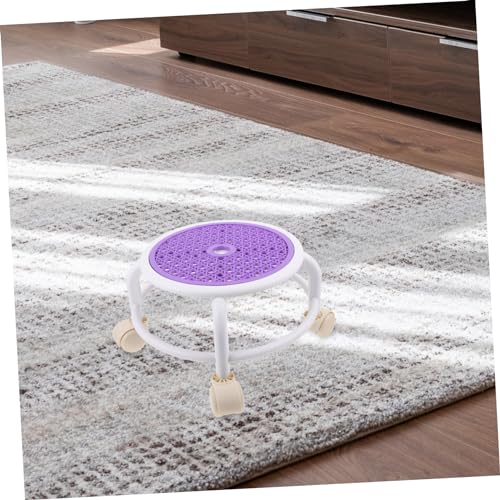 Tabouret Rond Bas à Roulettes Pratique pour Pédicure et Manucure