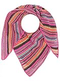 Zwillingsherz Dreieckstuch aus Baumwolle - Hochwertiger Grobstrick Schal im farbenfrohem Design für Damen Mädchen - Uni - XXL Hals-Tuch und Damenschal Strick-Waren - für Frühjahr Sommer und Herbst