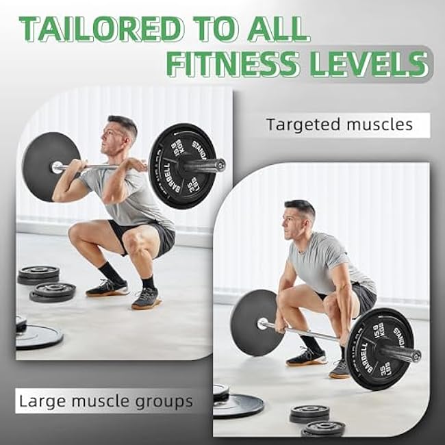 2-Inch Olympic Cast Iron Weight Plate for Strength Training & Weightlifting, Multiple Sizes