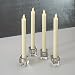 Ivory Wax Taper Candle Set, Flameless 10" Candlesticks, Flickering Warm White LEDs, Push Activated, Remote and Batteries Included - 4 Pack