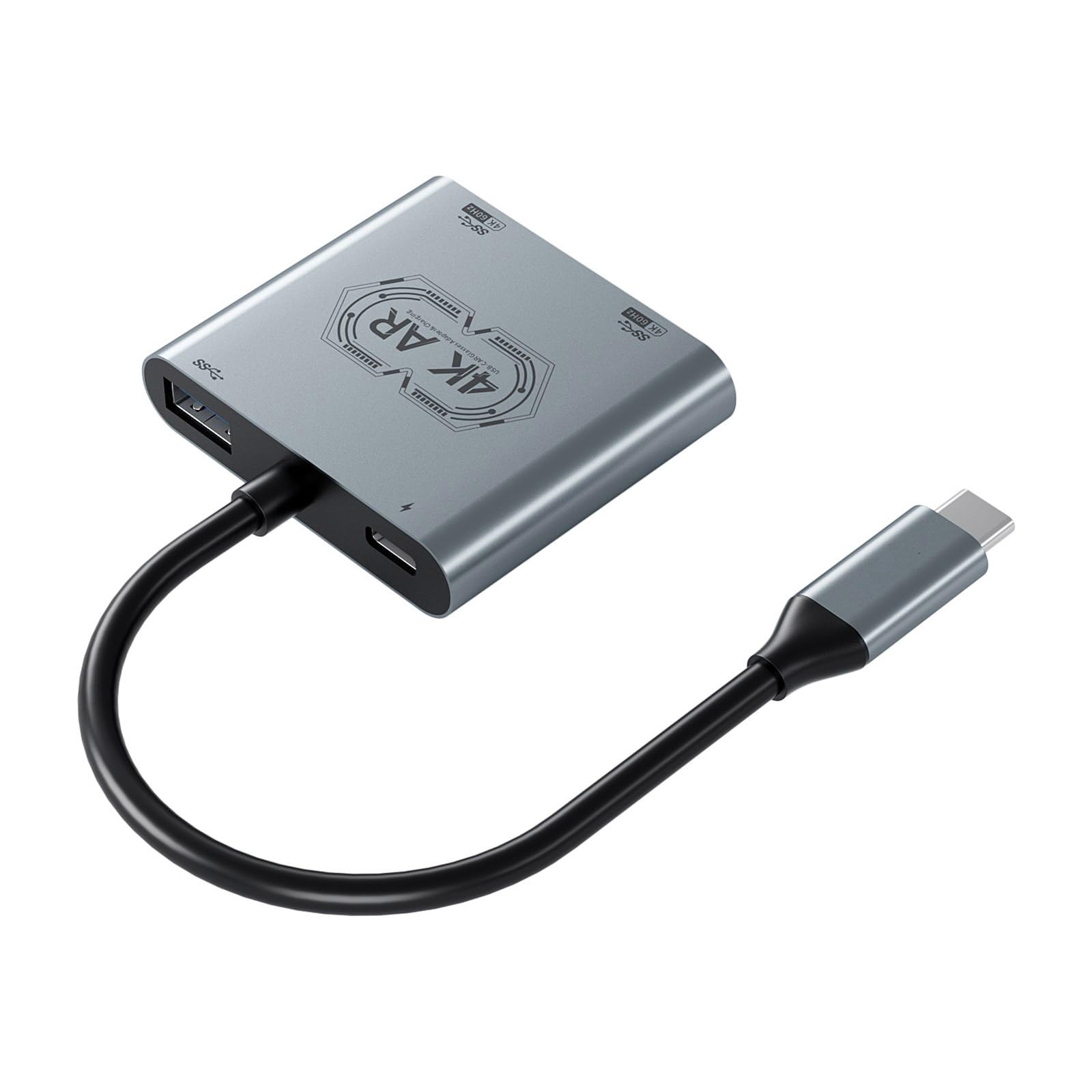 Szybka prędkość Hub typu C do okularów PD100W ładowanie 4K 60Hz wideo USB3.0 transfer danych aluminiowy adapter szybkie ładowanie koncentrator okularów