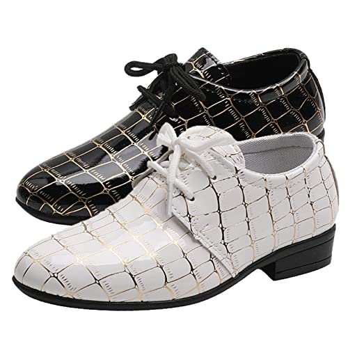 Moda All Seasons Meninos Sapatos de Couro Bico Fino Salto Baixo Cadarço Couro Grão Confortável Vesti