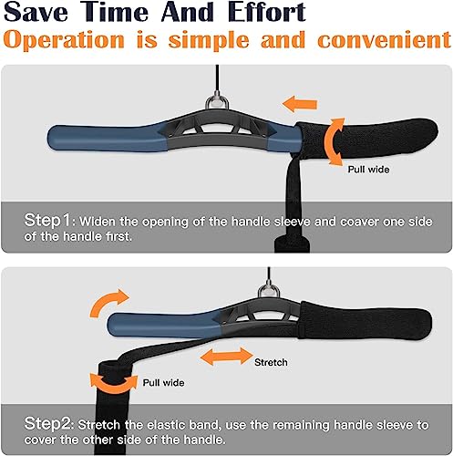 Universal Rower Handle Cover for Indoor Rowing Machines - Socks Over Handle Protect Hands and Absorbs Sweat - Compatible with Concept 2, Hydrow, Nordictrac, Sunny, Indoor Rowers (and MORE) - Thumbnail 4
