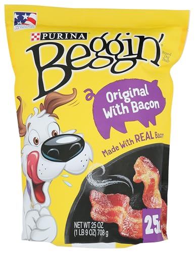 Beggin' Strips Dog Treats, Original with Bacon, 25 Oz Pouch