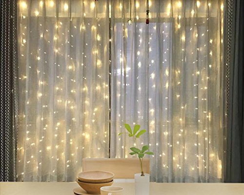 Twinkle Star 600 Led Window Curtain String Light For Wedding Party Home Garden Bedroom Outdoor Indoor Wall, Warm White #TOP2